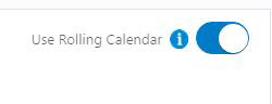 Use Rolling Calendar option Use Rolling Calendar option