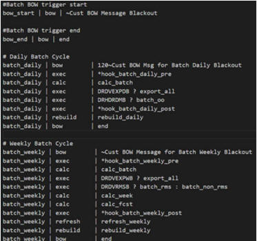 This image shows a batch control file. This image shows a batch control file.