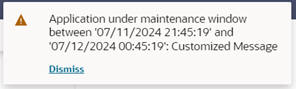 This image shows blackout error message for admin user. This image shows blackout error message for admin user.