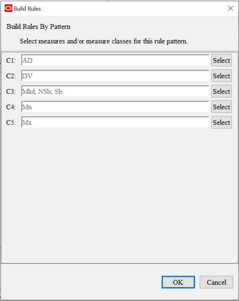 This image shows the Build Rules dialog box. This image shows the Build Rules dialog box.