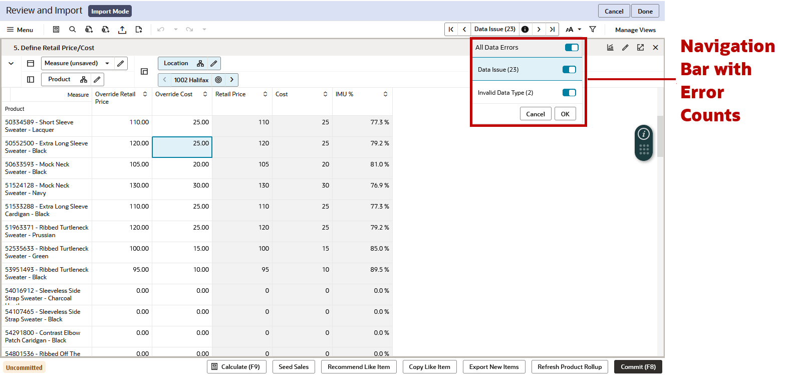Review and Import Mode Review and Import Mode