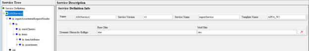 This image shows the ASO service1 service definition. This image shows the ASO service1 service definition.
