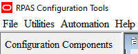 This image shows the configuration tools menu bar. This image shows the configuration tools menu bar.