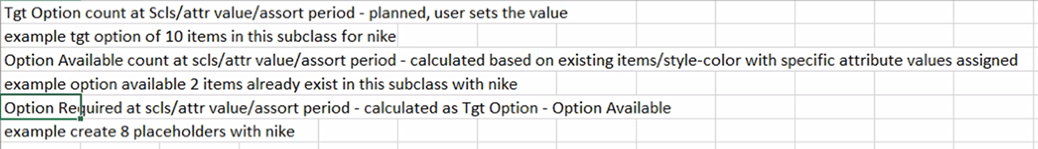 This image shows the target options.