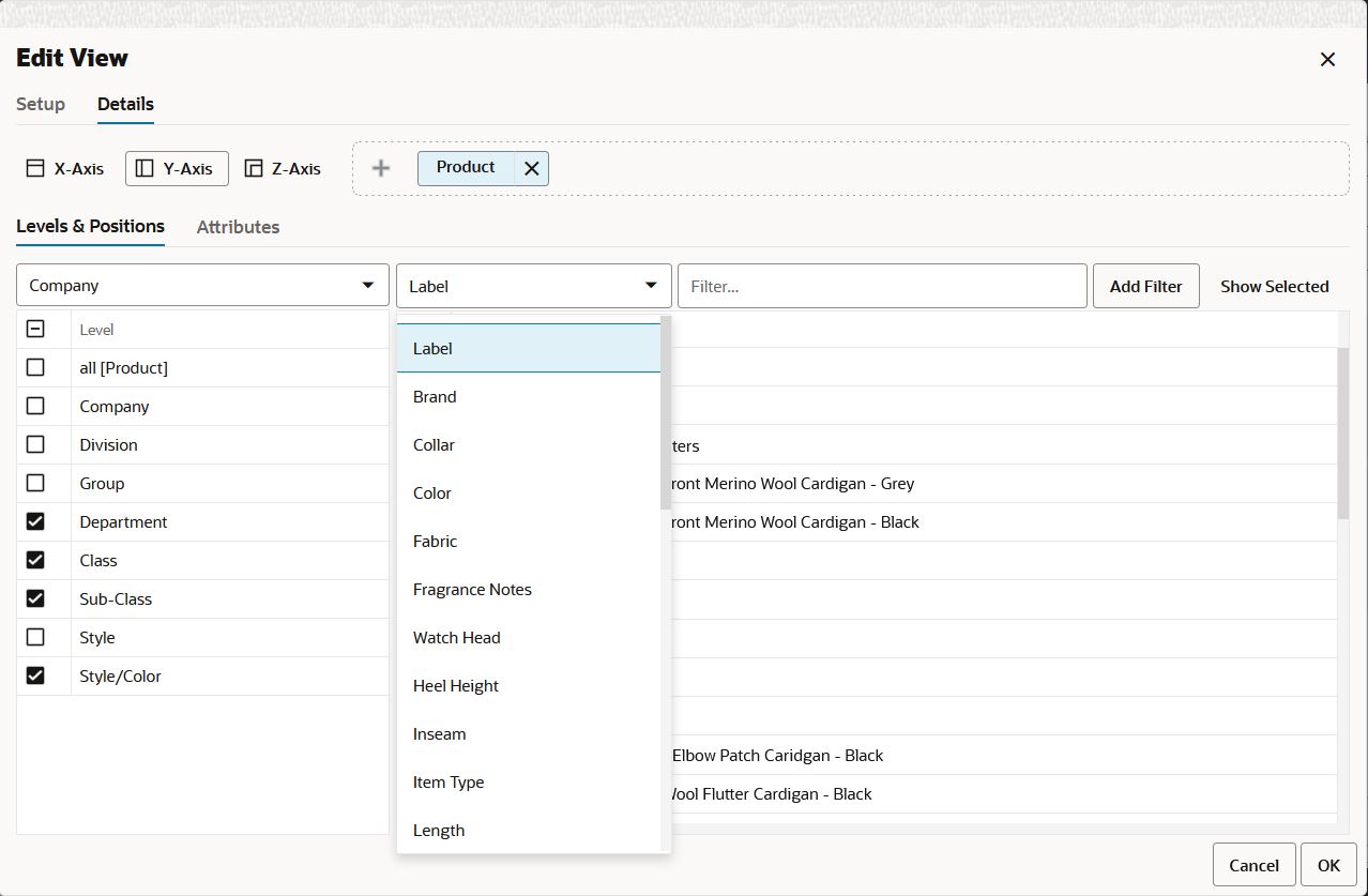 Filter Positions (Edit View)