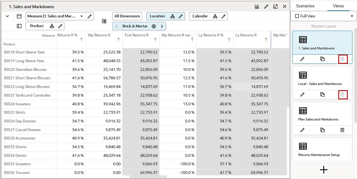 Disabled Delete Option