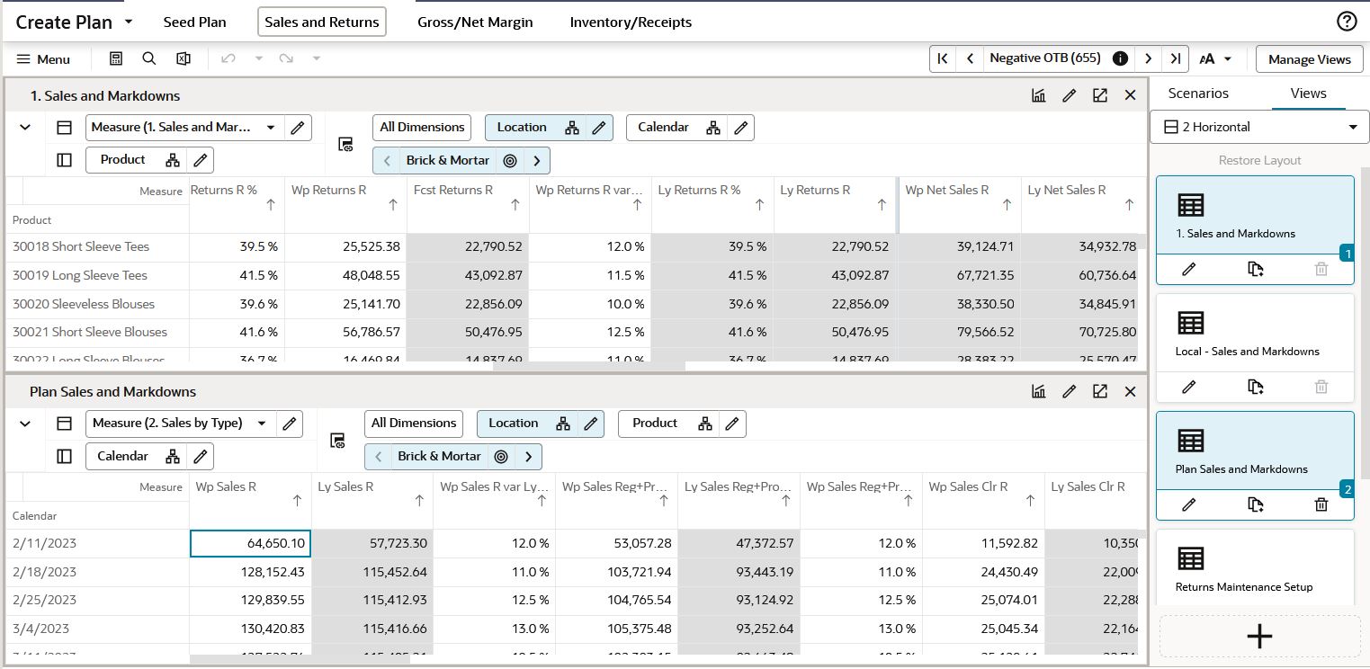 Two Horizontal View Layout