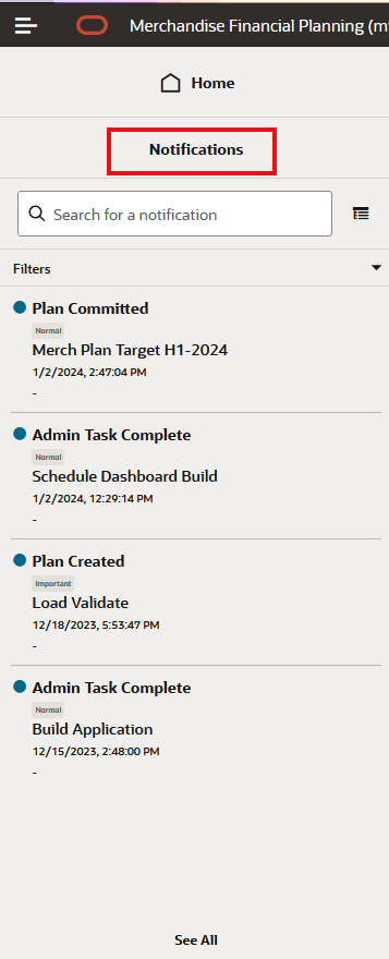 Notifications Using the Menu Notifications Using the Menu