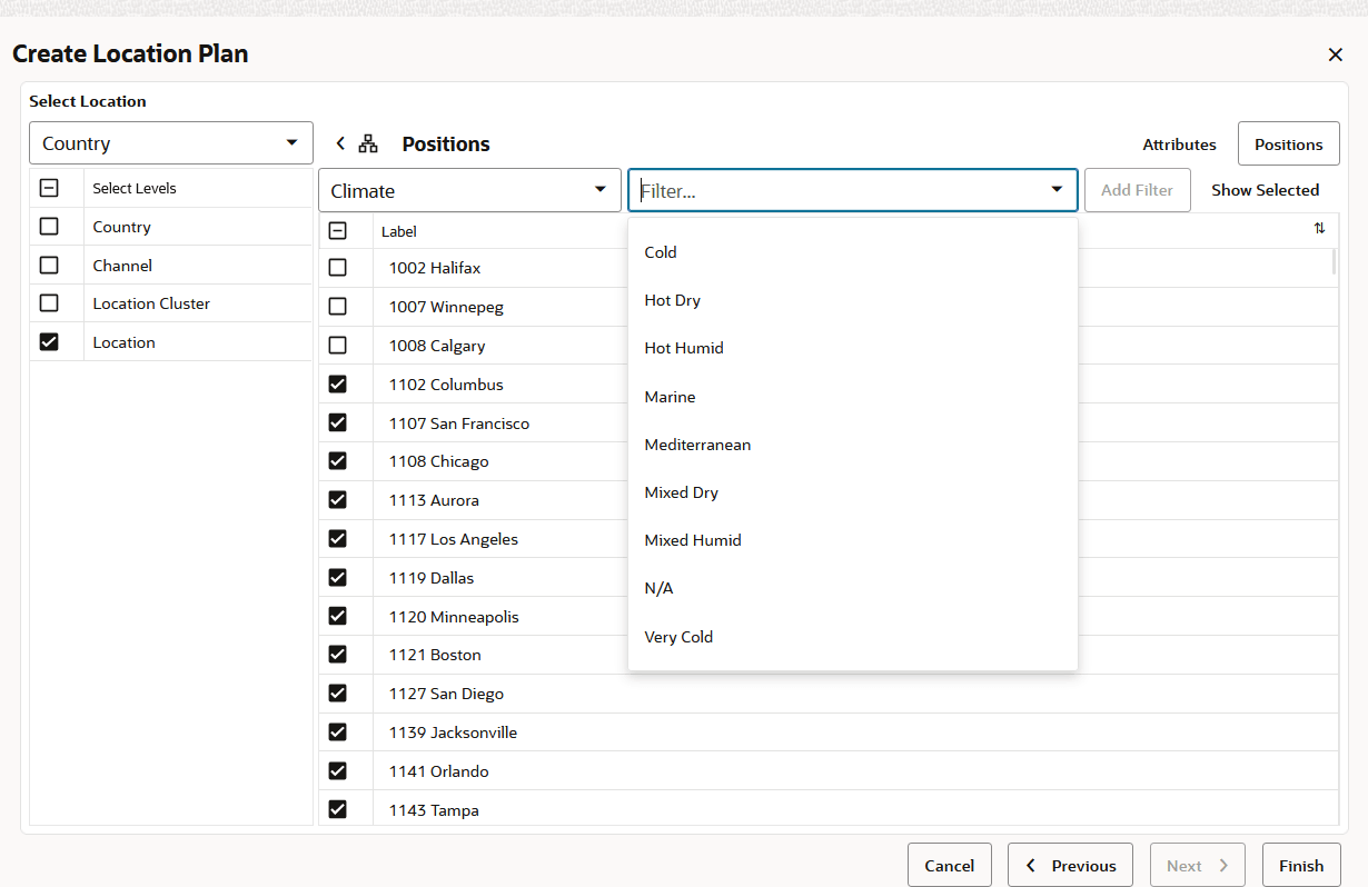 Attribute Values Displayed for the Selected Attribute