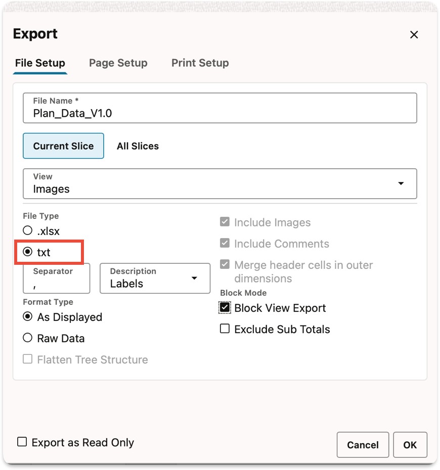 Export Block View Exclude Sub-totals