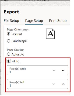 Page Setup Fit To