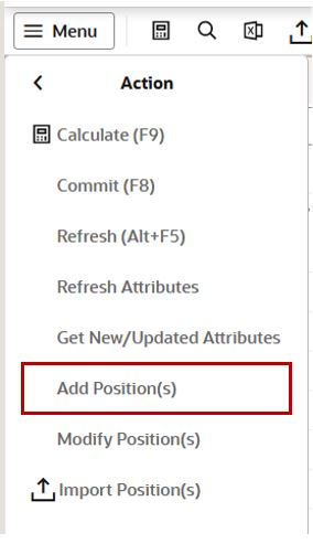Add Positions Option