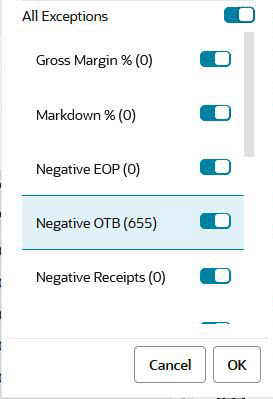 Select All Exceptions for Alerts