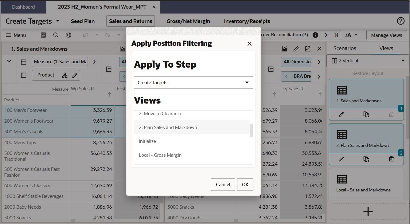 Position Filtering: Stage 1 Example