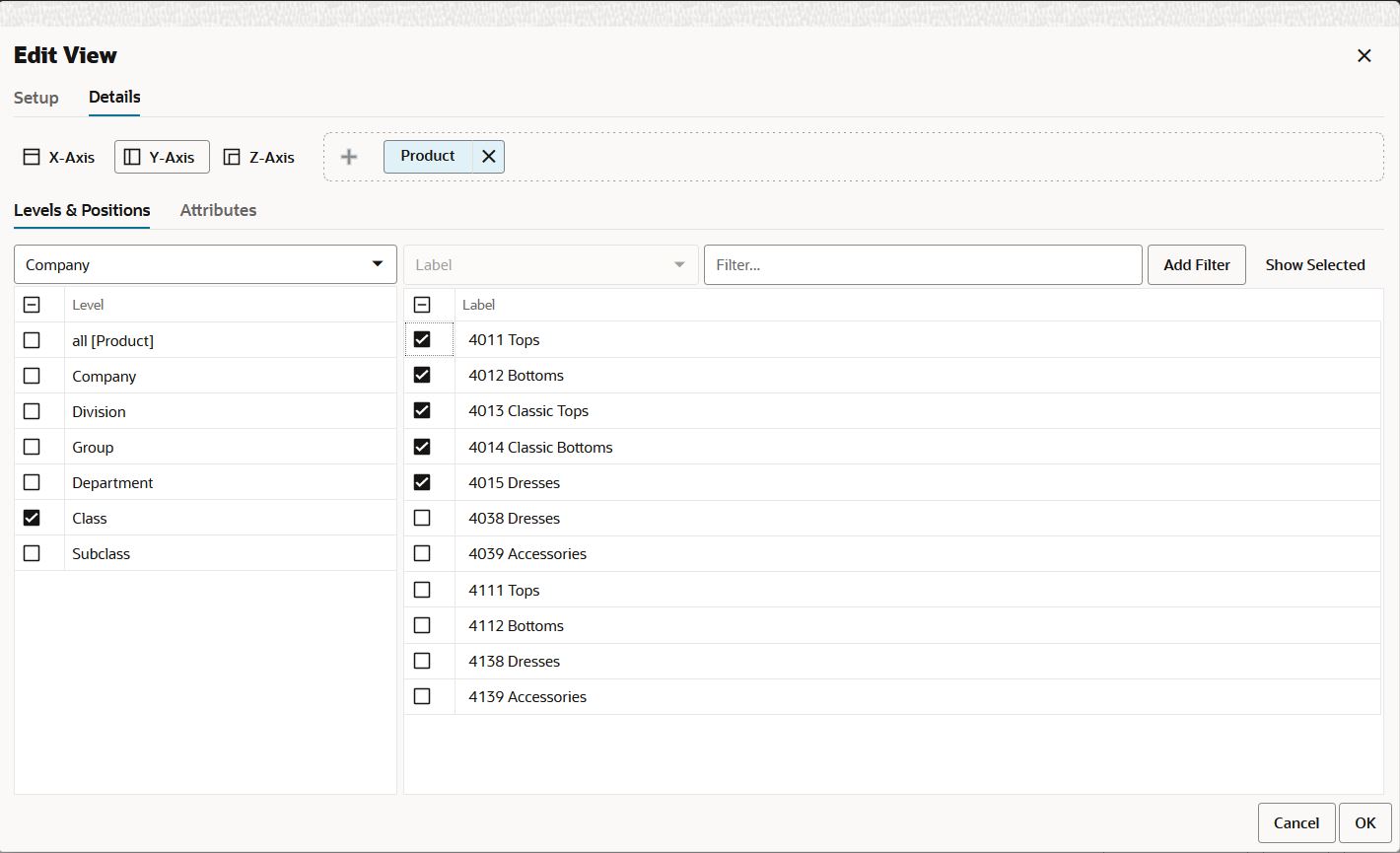 Edit View: Details Tab