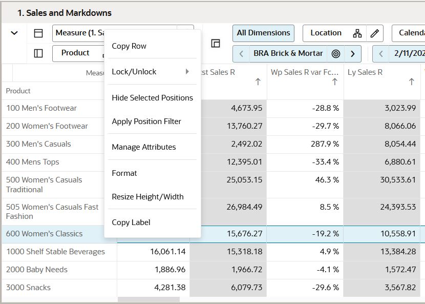 Position Filtering from Row or Column