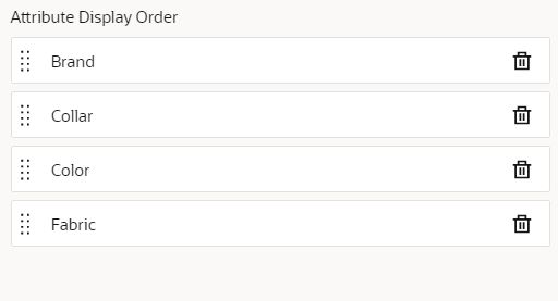 Display Order of Attribute