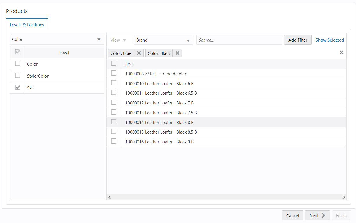 Filter Position - Single Attribute