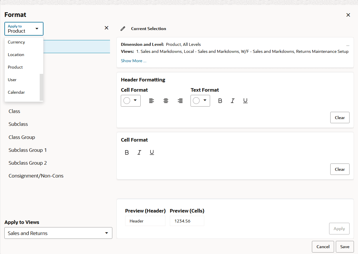 Format Dimension Format Dimension