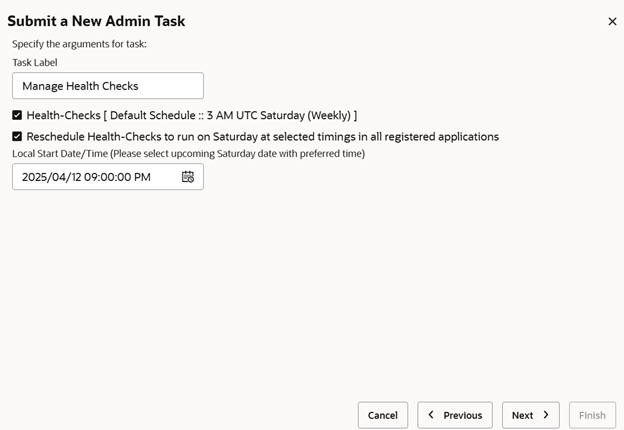This image shows managing health check tasks.
