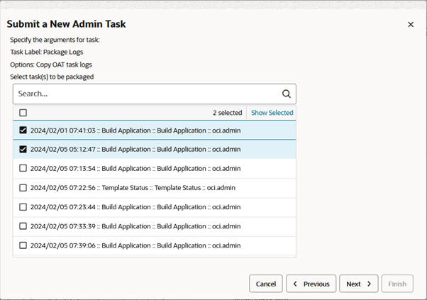 This image shows oat task logs.