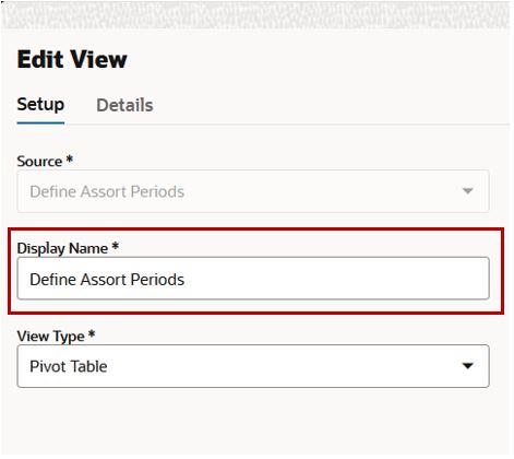 Display Name in Edit View