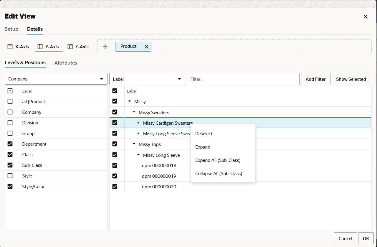 Expand Position Level