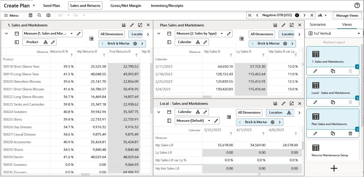 1 x 2 Vertical Layout