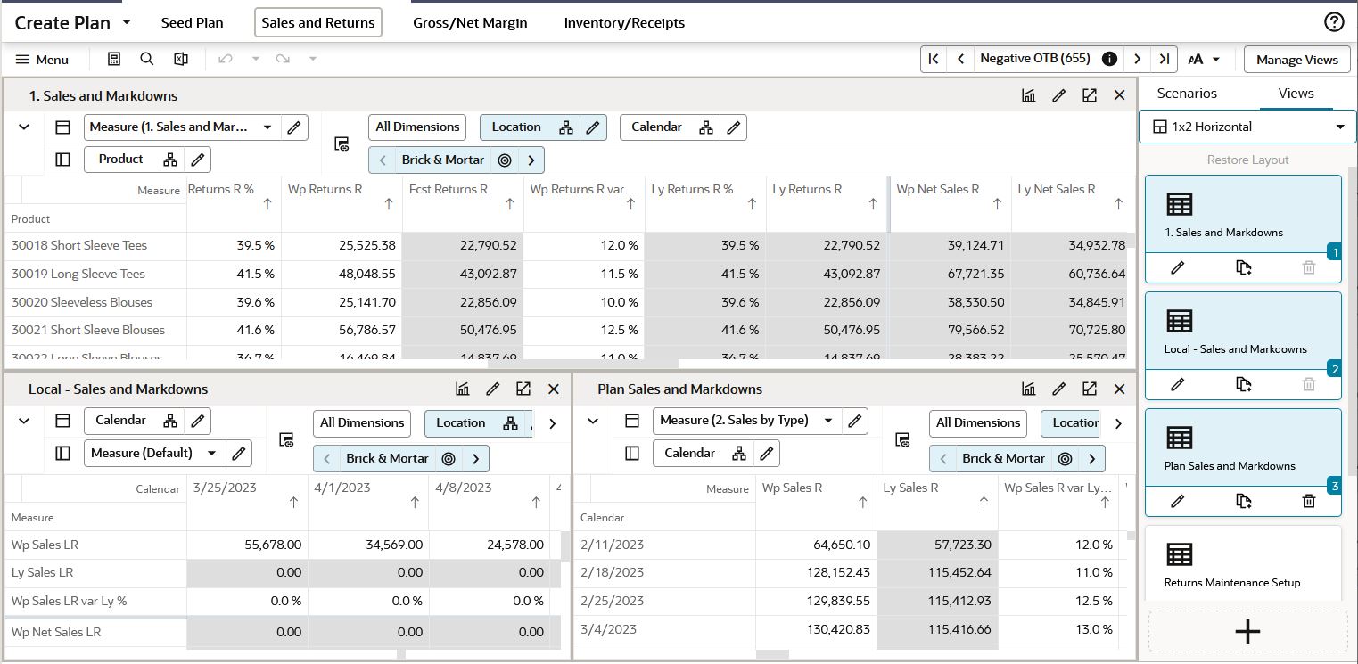 1 x 2 Horizontal Layout