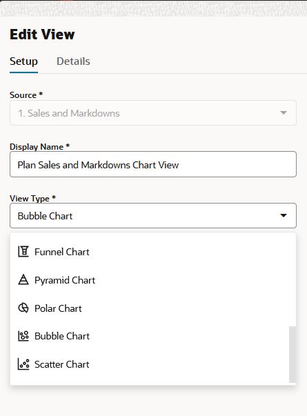 Edit View Scatter Chart Type