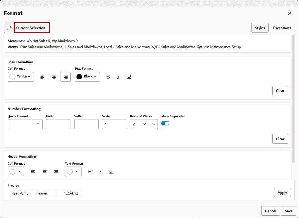 Hide Selection Panel