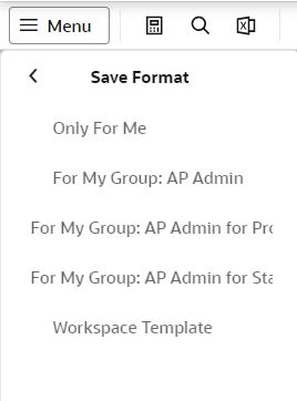 Format Level for Saving Format