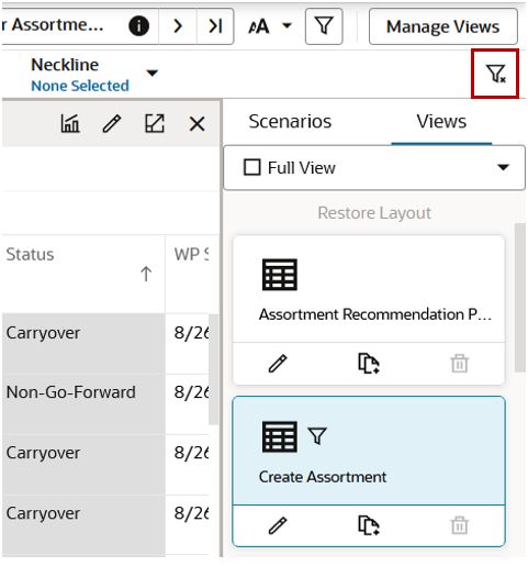 Clear Workspace Filters