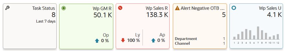 Tiles Showing Color State and Icon