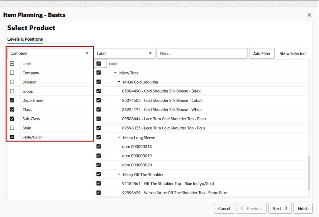 Change Position Levels