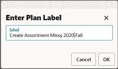 Create New Plan Wizard