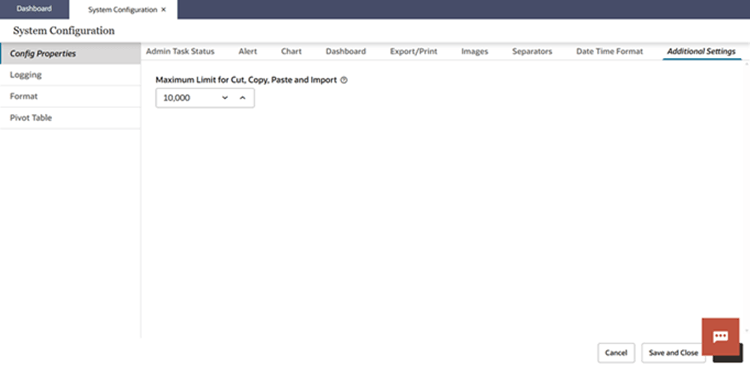 This image shows the Maximum Selection Size.