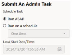 This image shows setting schedule