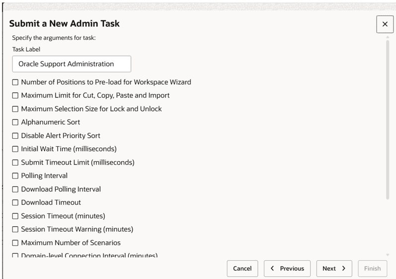 This image shows the Submit a New Admin Task.