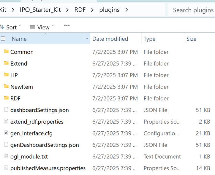 Plugins directory and the publishedMeasures.properties File