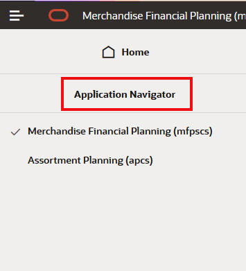 Application Navigator to access applications