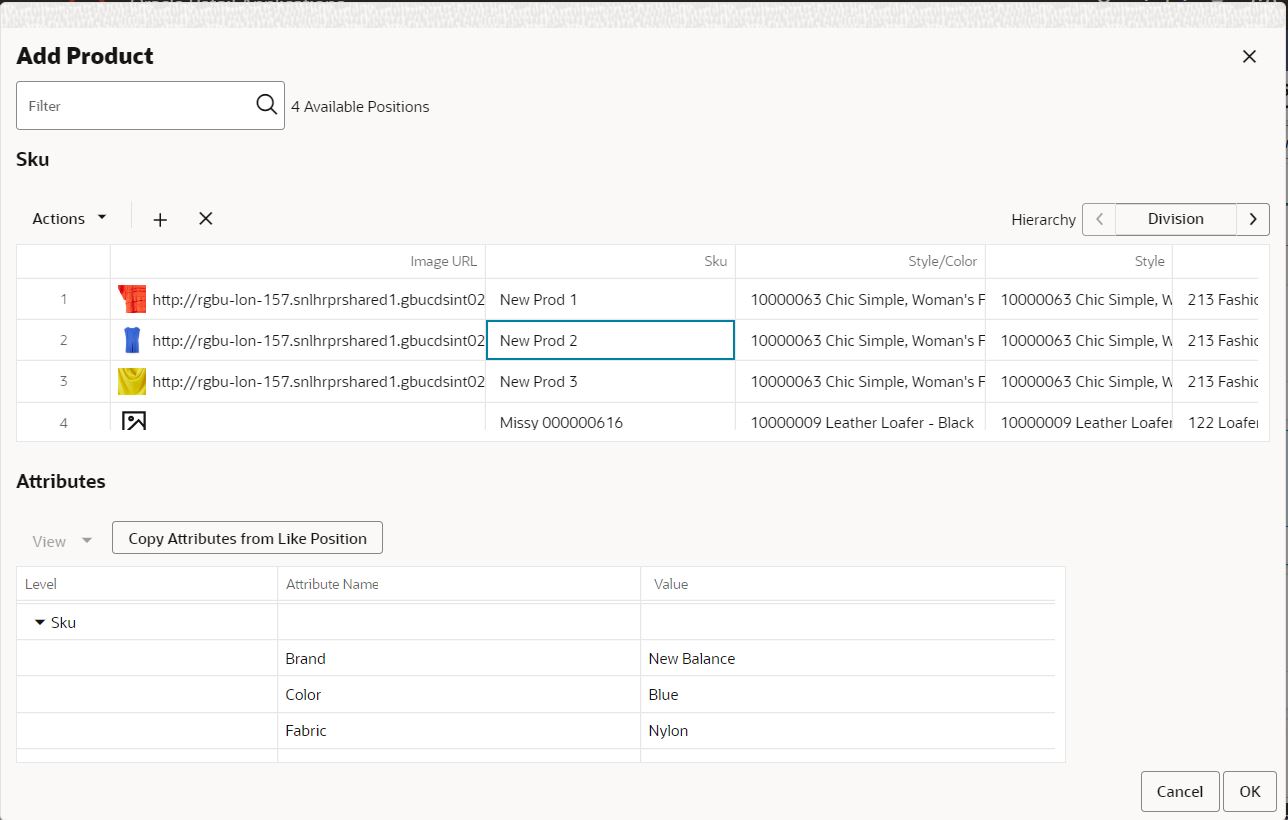 Add Product Window