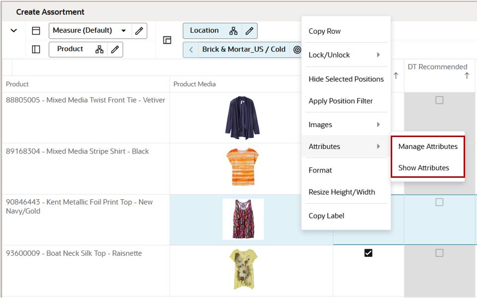 Manage Attributes