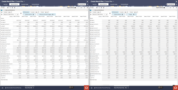 Compare Views in Concurrent Login Sessions Compare Views in Concurrent Login Sessions