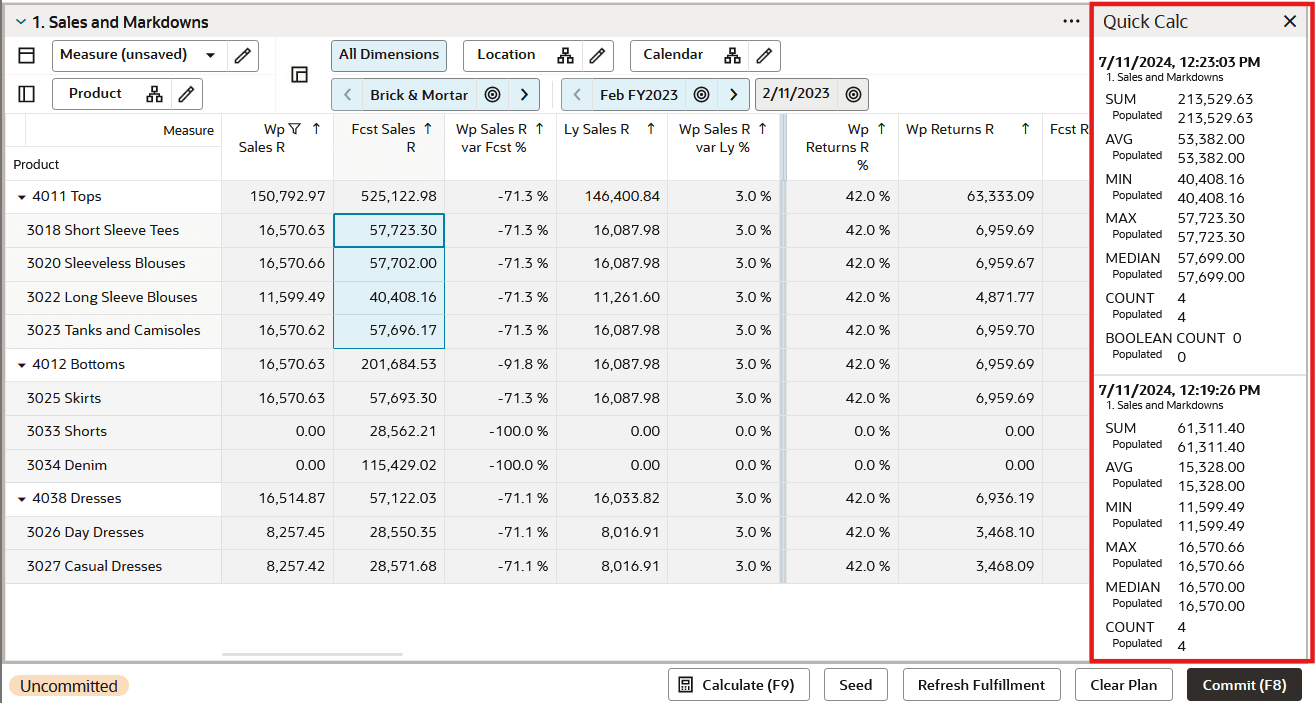 Quick Calc – Last Two Results