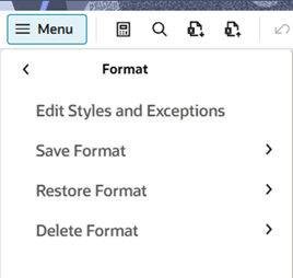 Format Menu