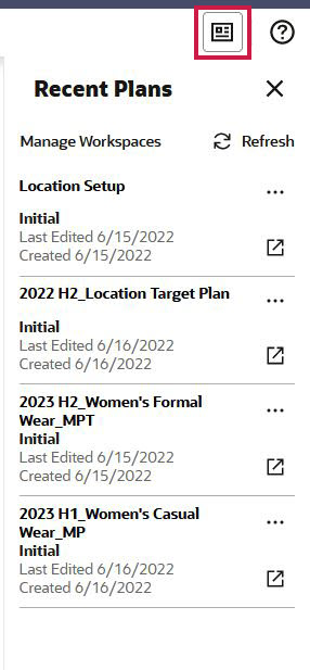 Recent Plans