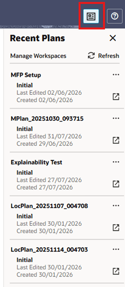 Recent Plans