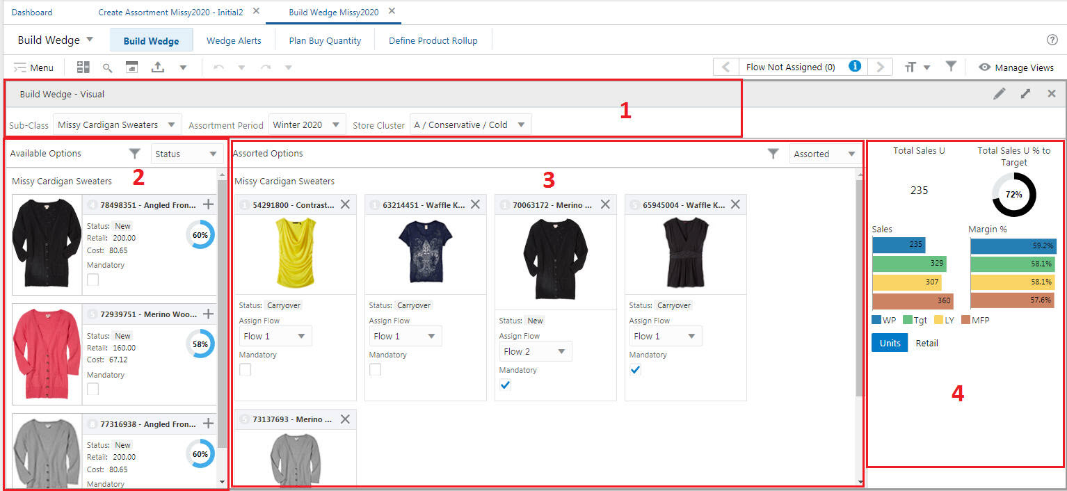 Aggregated View: Available and Assorted Styles View