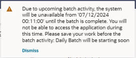 This image shows the warning message. This image shows the warning message.